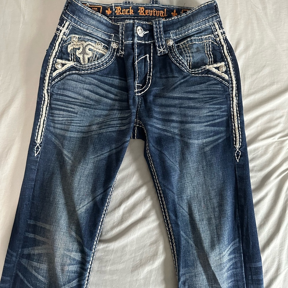 Rock Revival Women's Dark Blue Straight Leg Jeans